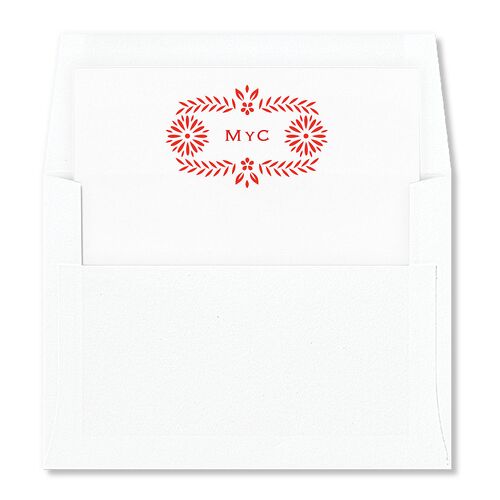Papel Picado De Mexico Standard Envelope Liners True Red Standard