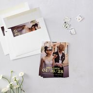 Wedstock Save the Date Petite Cards Scottish Green Signature smooth Blank No Standard
