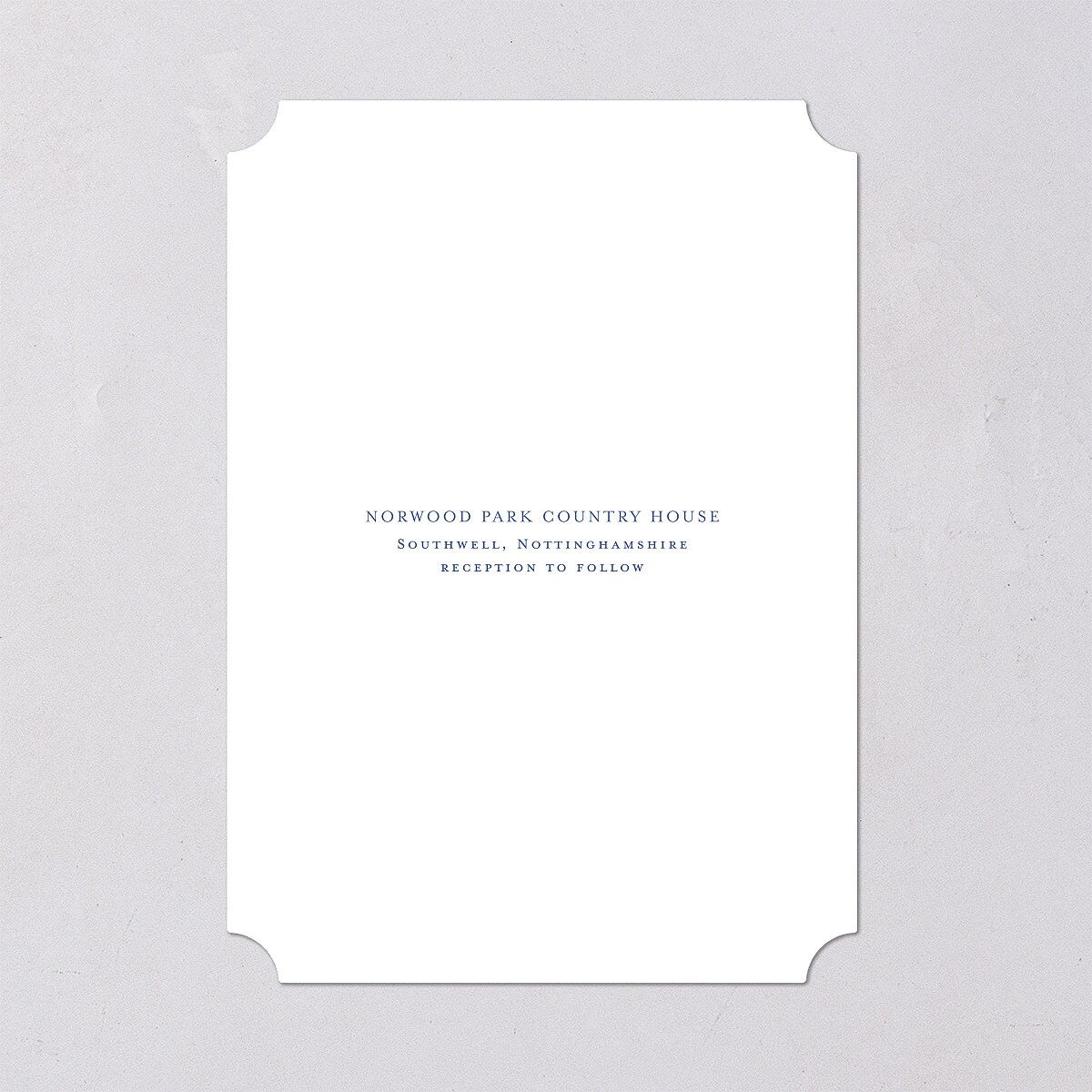 Rose Crest Photo Save the Date Cards Regency Blue Signature smooth Blank No