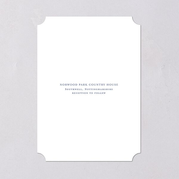 Rose Crest Photo Save the Date Cards Regency Blue Signature smooth Blank No