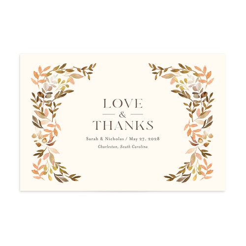 Greenery Altar Thank You Postcards Driftwood