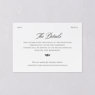 Old Money Botanical Wedding Enclosure Cards Pure White Signature Standard