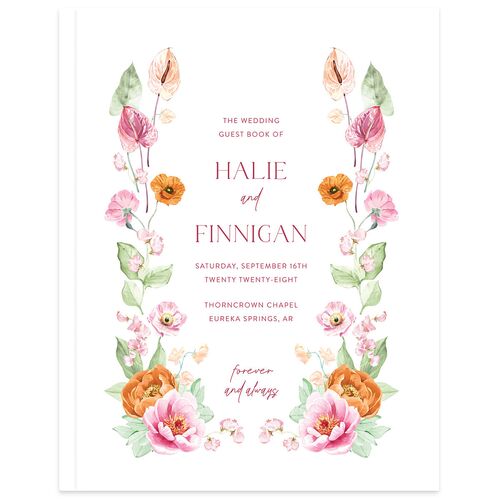 Whimsical Maximalist Floral Guest Books Mulberry