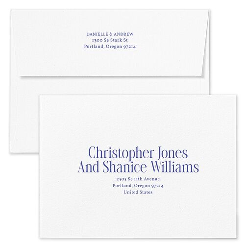 Simply Happy Holiday Card Envelopes Maritime Both Recipient and Return Addresses Standard