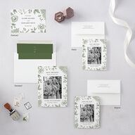 Classic Botanical Border Save The Date Magnets Thyme Magnet Paper