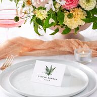 Woodsy Ferns Place Cards Scottish Green Signature
