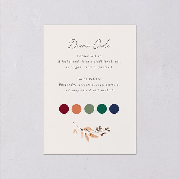 Leafy Garland Foil Wedding Enclosure Cards Gold Champagne Signature Standard