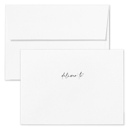 Modern Contrast Wedding Invitation Envelopes Blue Standard Midnight Both Recipient and Return Addresses Signature