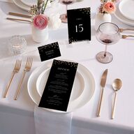 Confetti Glam Table Numbers Gold Licorice Signature