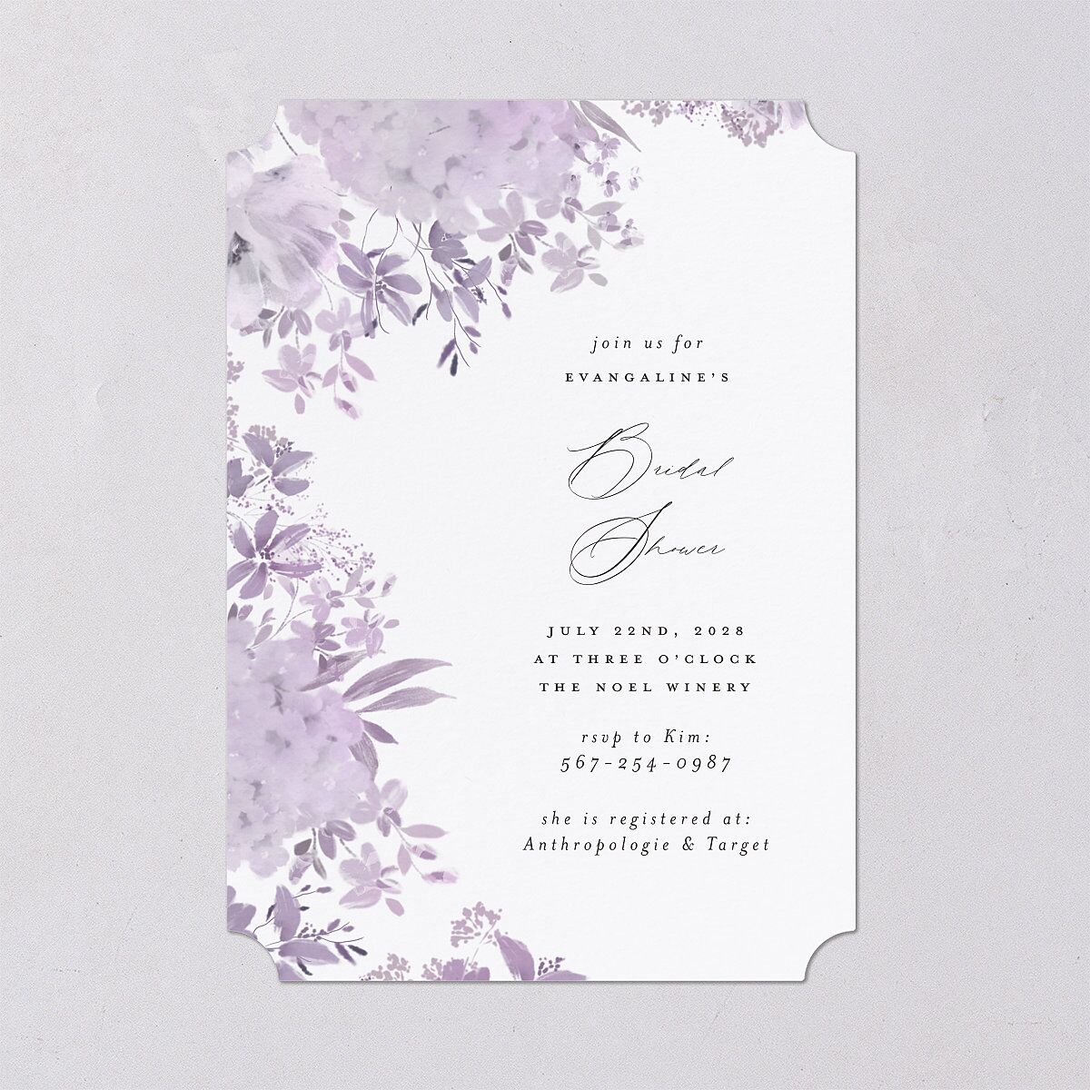 Monochrome Blooms Bridal Shower Invitations — view 2