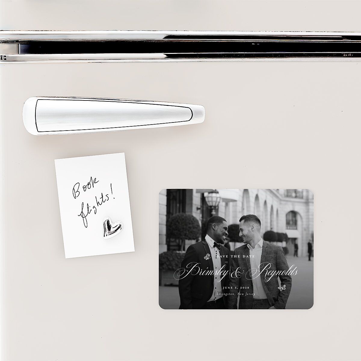 Elegant Antique Toile Frame Save The Date Magnets by Bridgerton Cruise Magnet Paper