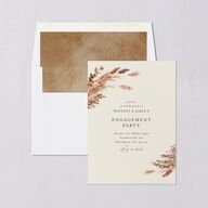 Soft Pampas Botanical Engagement Party Envelope Liners Sepia Standard