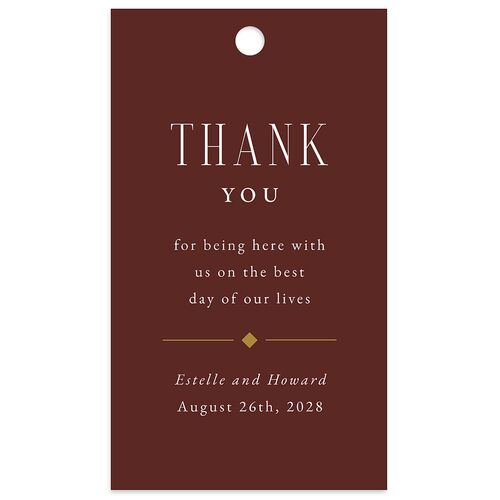 Old Hollywood Glam Favor Gift Tags Merlot Signature