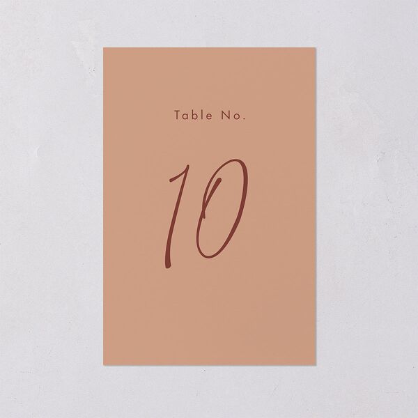Simple Script Table Numbers Vintage Pink Signature
