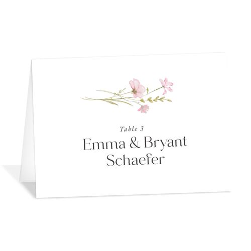 Wildflower Photo Place Cards Peony Signature