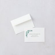 Peacock Nouveau Wedding Response Cards Gold Linen Signature Standard