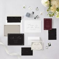 Vintage Gothic Save The Date Cards Licorice Signature smooth Blank No Standard