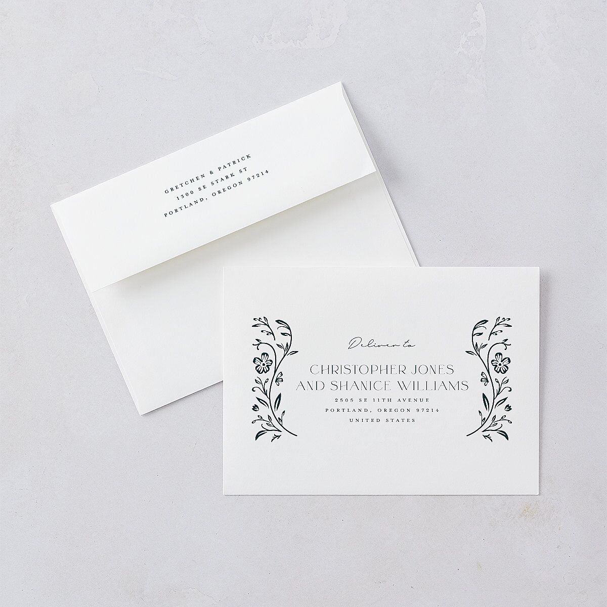 Storybook Filigree Save The Date Cards Gold Dark Night Signature smooth Blank No Standard
