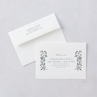 Storybook Filigree Save The Date Cards Gold Dark Night Signature smooth Blank No Standard