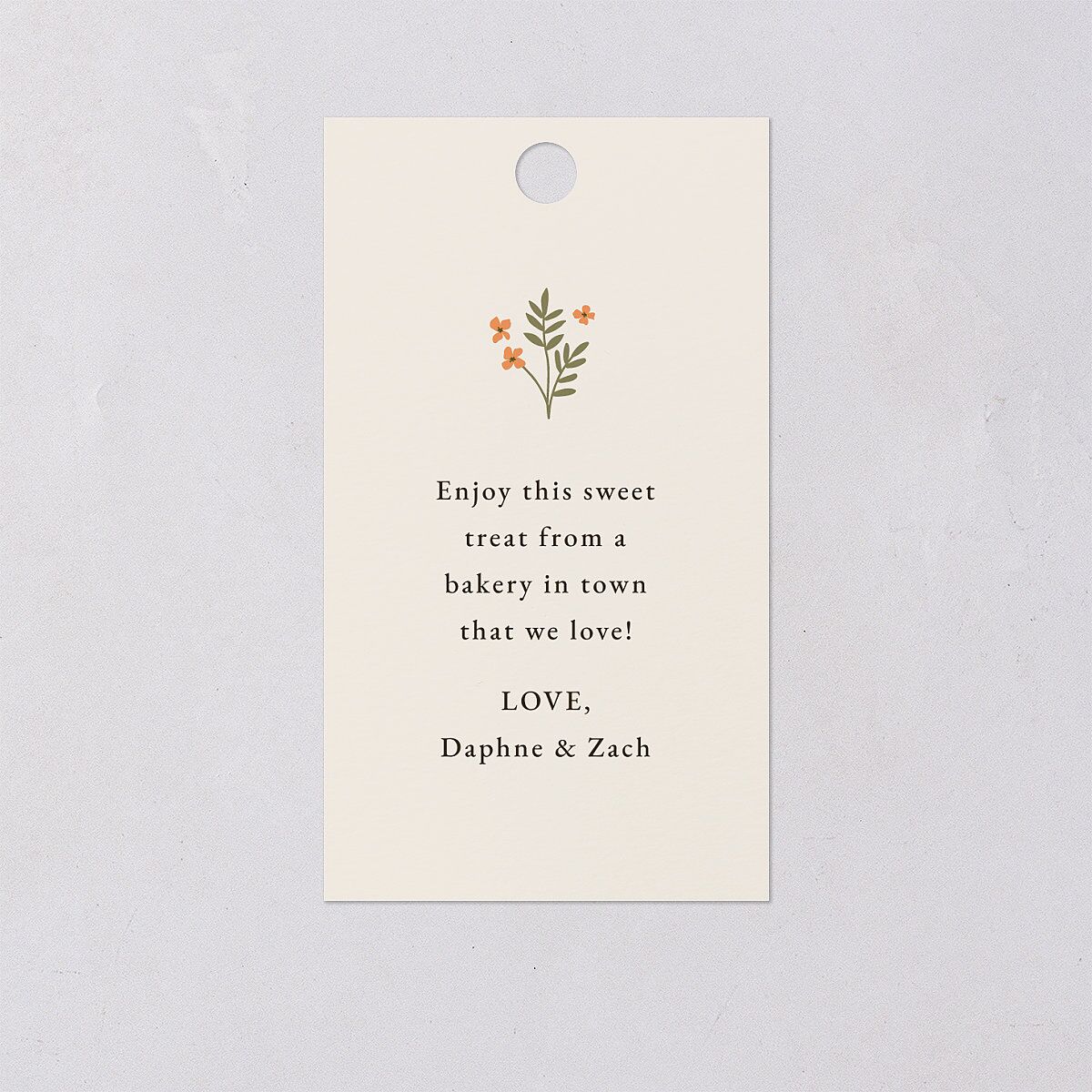 Flora Garden Border Favor Gift Tags Olive Signature
