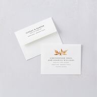 Autumn Frame Thank You Cards Gold Raw Sienna
