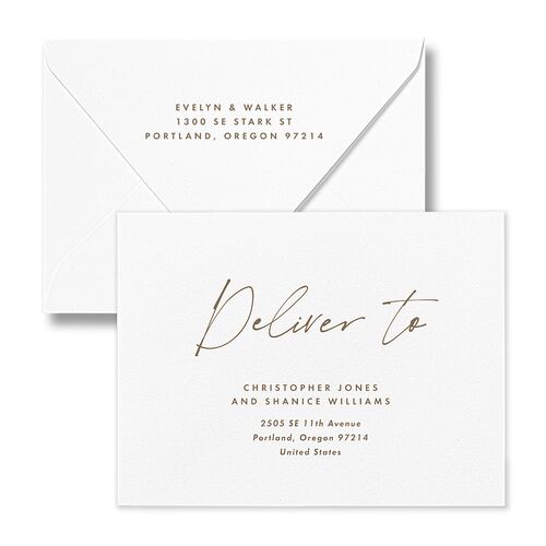 Picture This Photo Thank You Card Euro Envelopes White Sepia Return Address Luxe Signature