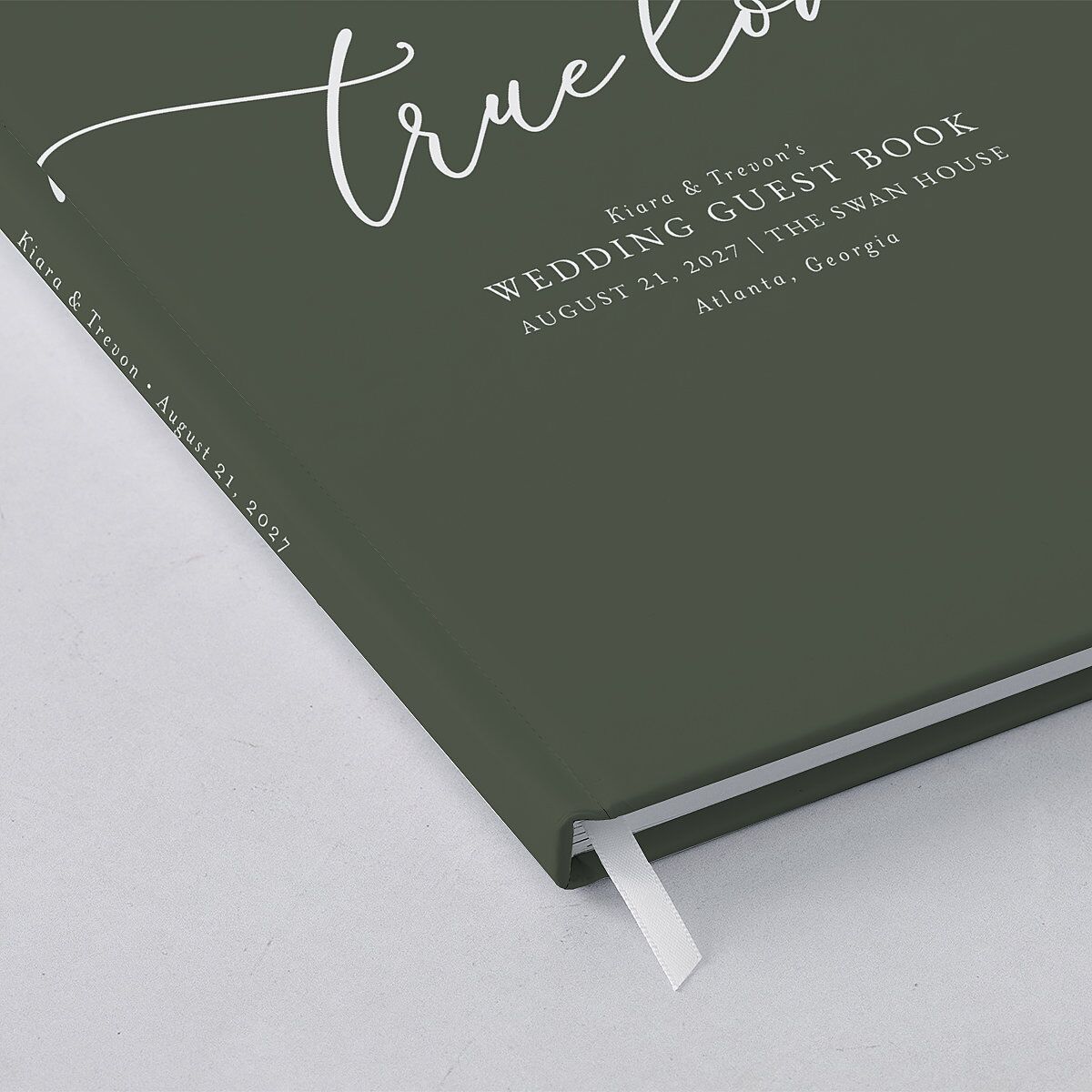 Romantic Photo Guest Books Hunter Green