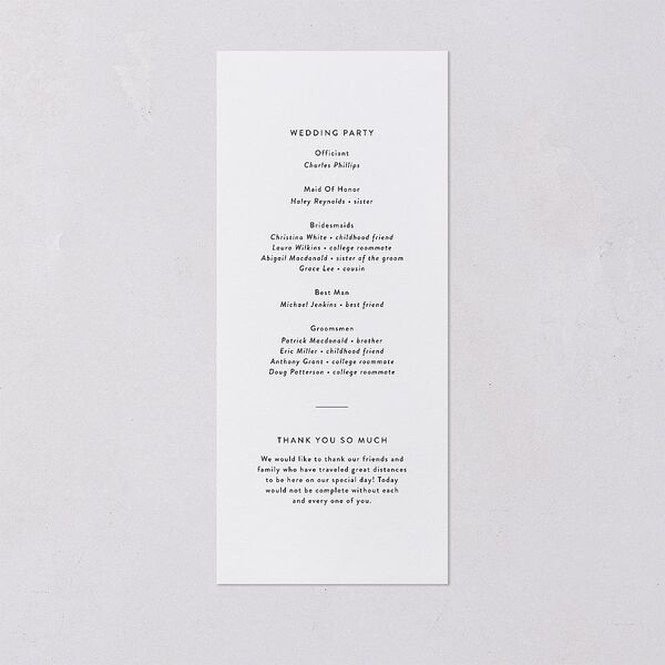 Modern Gallery Wedding Programs Pure White Signature