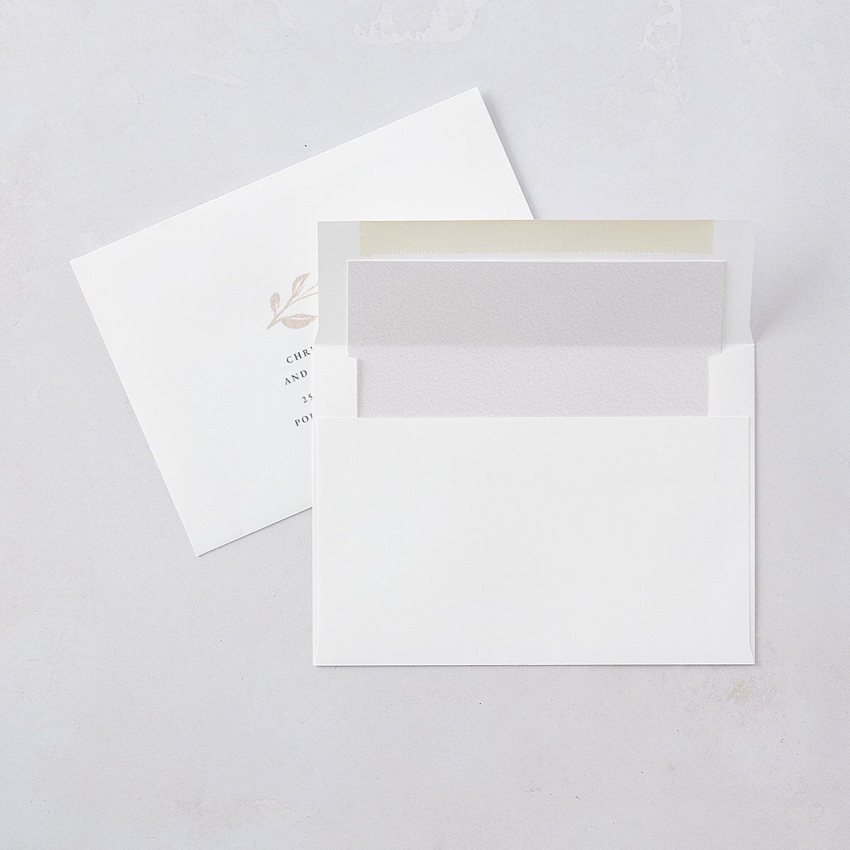 Botanical Initials Foil Save The Date Cards Rose Gold Pink Cotton Signature smooth Blank No Standard