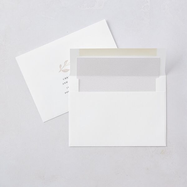 Botanical Initials Foil Save The Date Cards Rose Gold Pink Cotton Signature smooth Blank No Standard