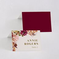 Fall Garland Place Cards Rose Gold Peony Signature
