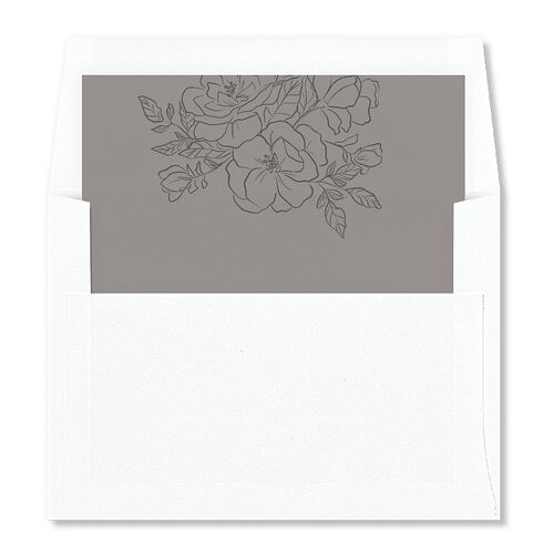 Vintage Botanical Sketch Envelope Liners Midnight Standard