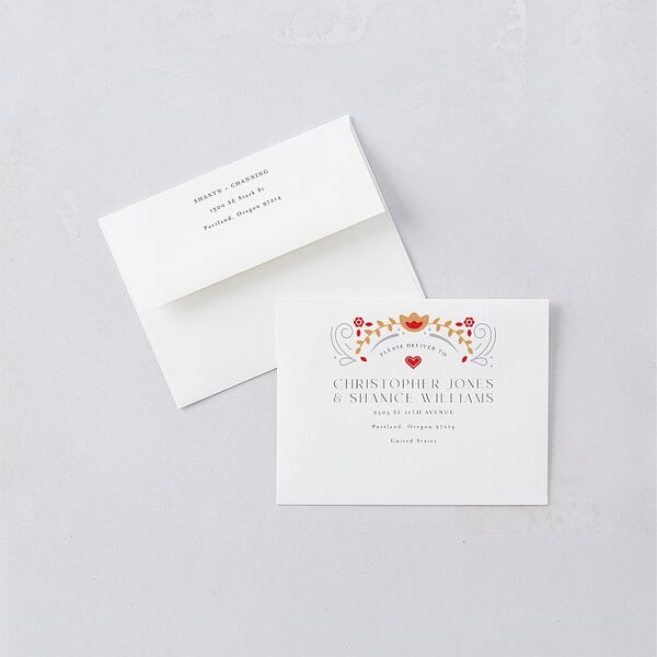 Nordic Folk Thank You Cards Dark Navy