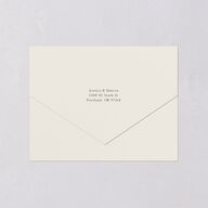 Simple Boho Flowers All-in-One Wedding Invitations Champagne Signature Light Both Recipient and Return Addresses No