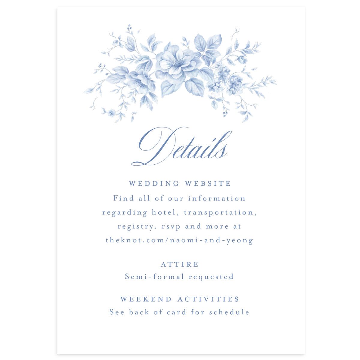 Vintage Florals Wedding Enclosure Cards