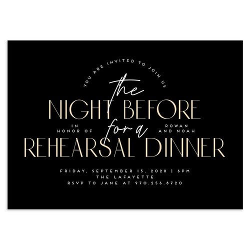 Headline Rehearsal Dinner Invitations Licorice Signature Blank Standard
