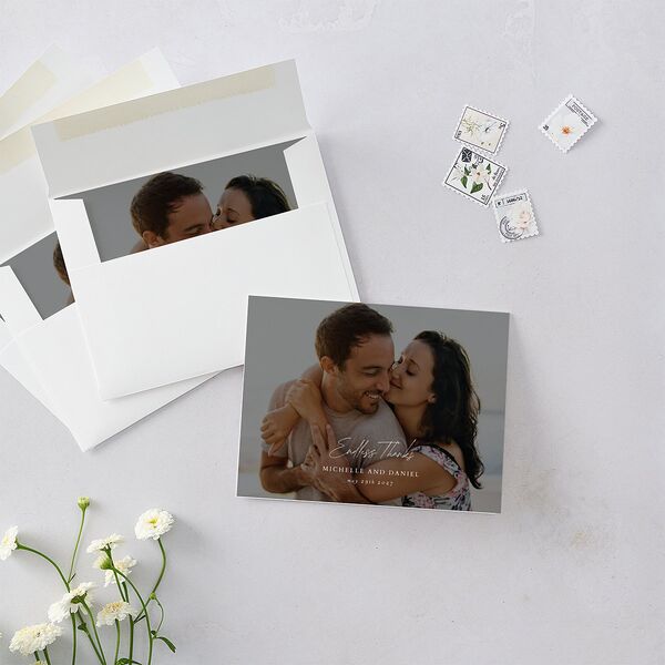 Jewish Rings Thank You Cards Pure White
