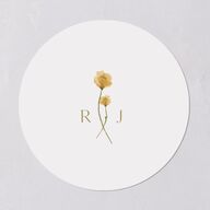 Dainty Monogram Wedding Stickers Dijon