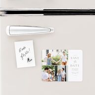 Side Panel Save The Date Magnets Deep Olive Magnet Paper