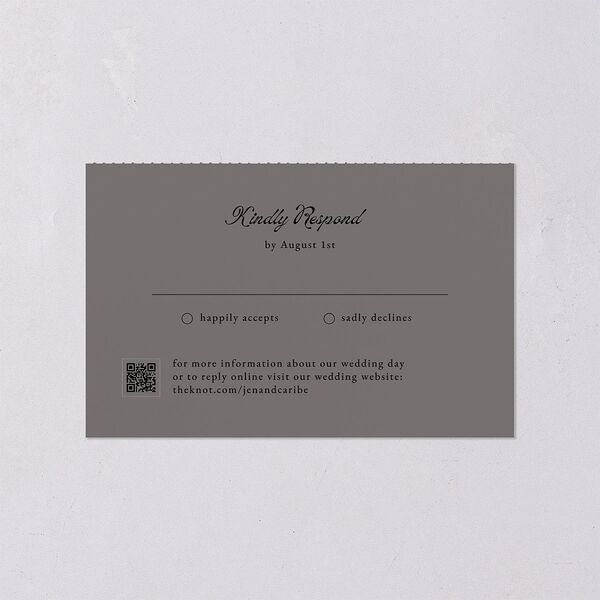 Vintage Romantic Photo All-in-One Wedding Invitations Medieval Grey Signature Light Both Recipient and Return Addresses No