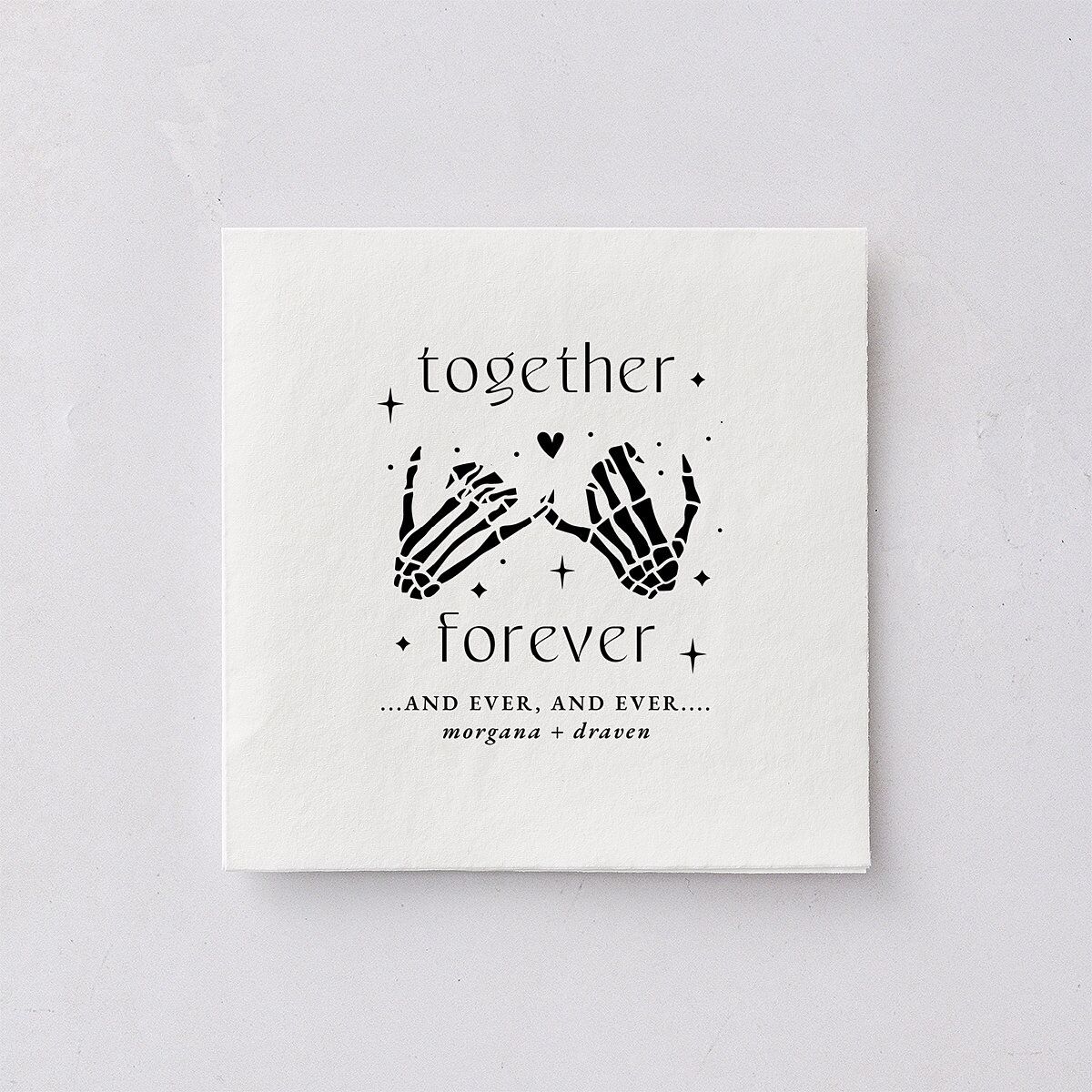 Til Death Do We Disco Cocktail Napkins Licorice Napkin Uncoined