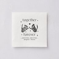 Til Death Do We Disco Cocktail Napkins Licorice Napkin Uncoined