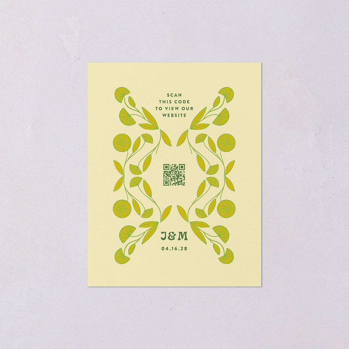 Wedstock Save the Date Petite Cards Scottish Green Signature smooth Blank No Standard