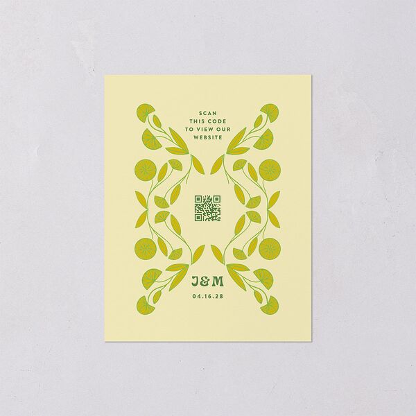 Wedstock Save the Date Petite Cards Scottish Green Signature smooth Blank No Standard
