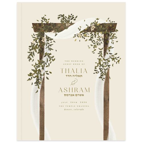 Graceful Chuppah Guest Books Driftwood