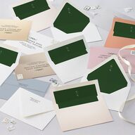 Greenery Frame Foil Wedding Invitations Gold Pure White Signature Blank No Standard