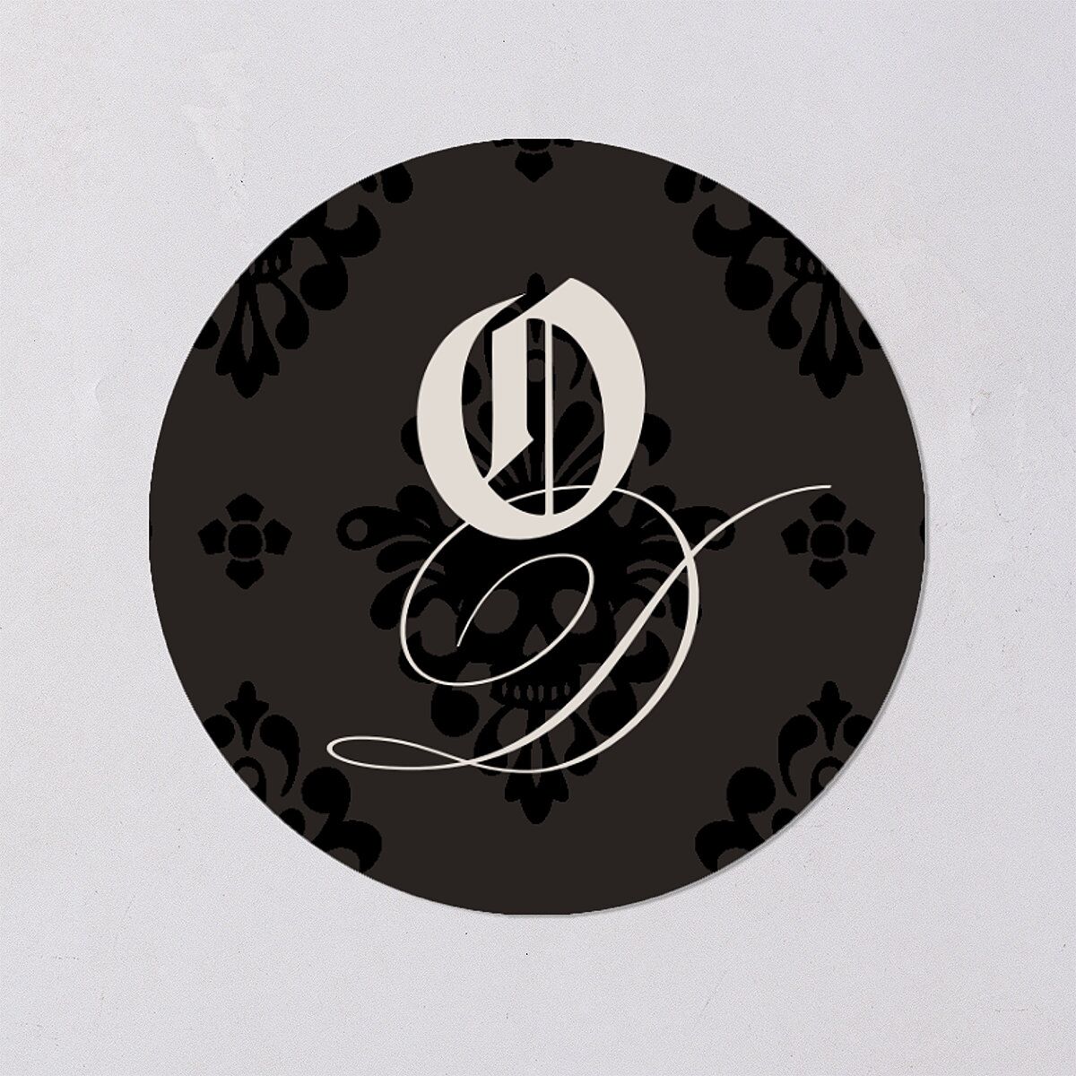 Til Death Gothic Photo Wedding Stickers Sand Circle