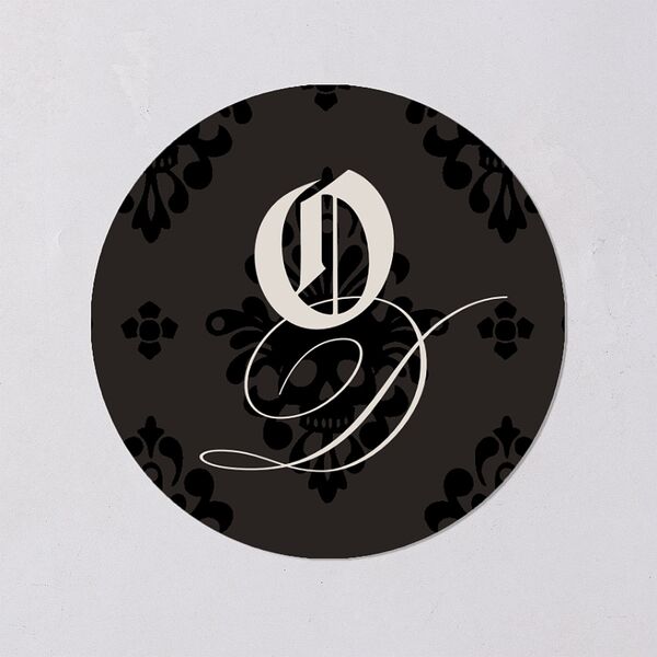 Til Death Gothic Photo Wedding Stickers Sand Circle