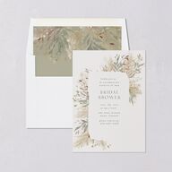 Ethereal Pampas Bridal Shower Invitations Thyme Signature Blank
