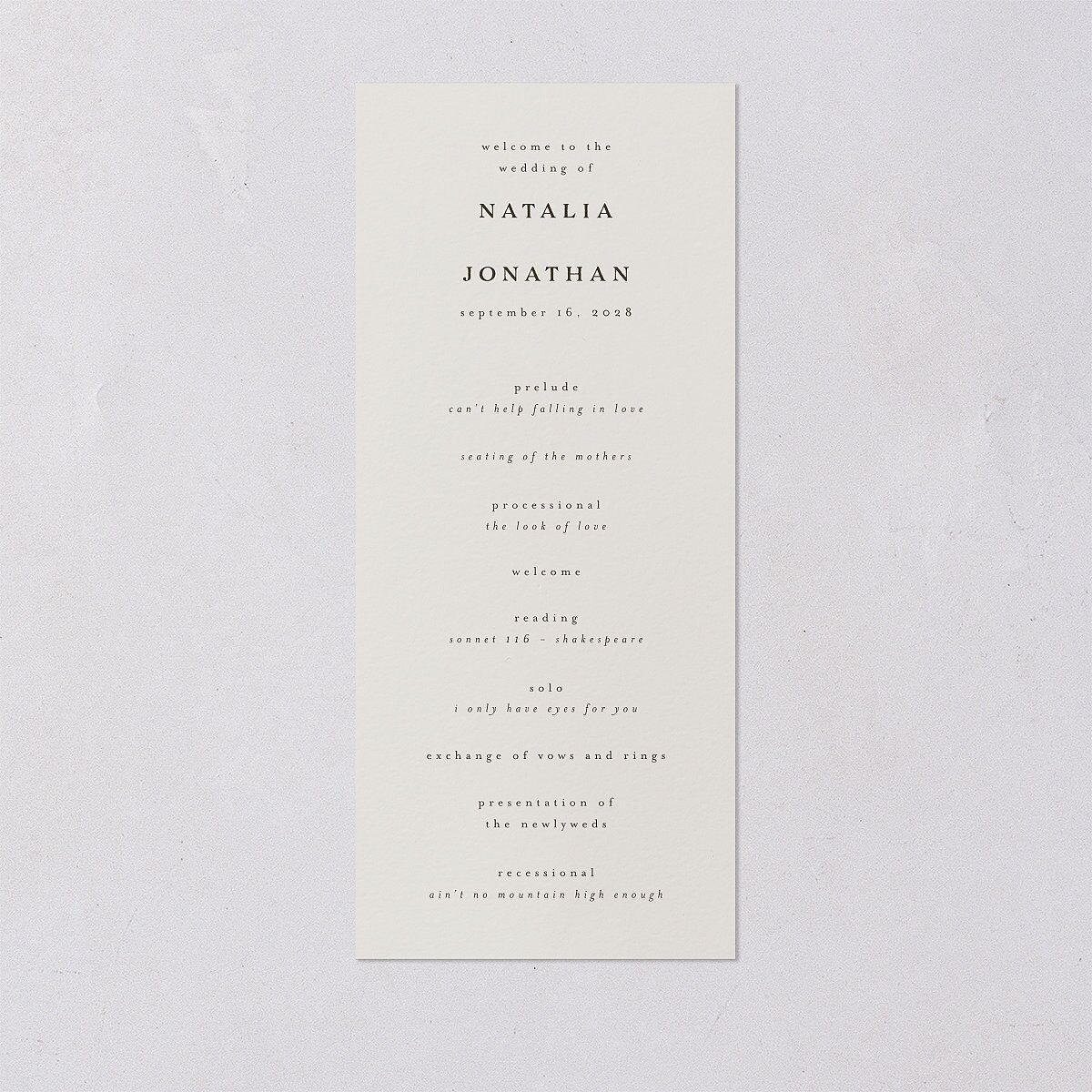 Enchanted Forest Wedding Programs Dark Camo Signature